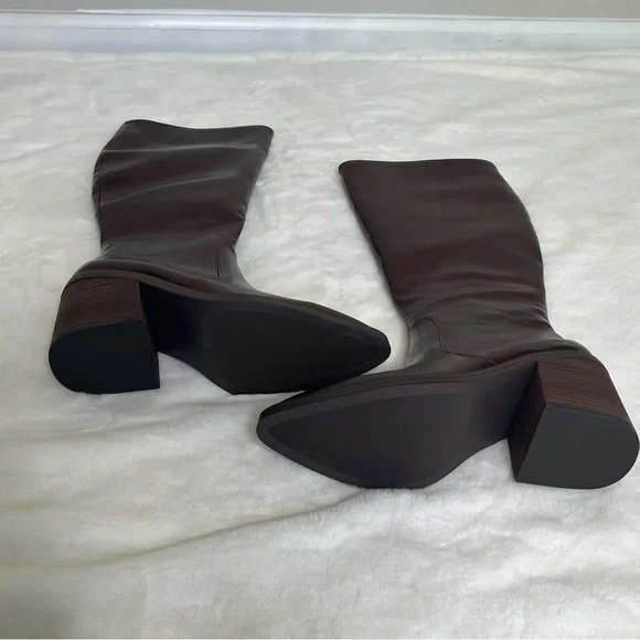 NWT STEVE MADDEN DEXTRA KNEE HIGH BOOTS POINTED TOE IN BROWN SIZE 7 - Picture 5 of 13